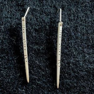 Contemporary handmade sterling dangle earrings